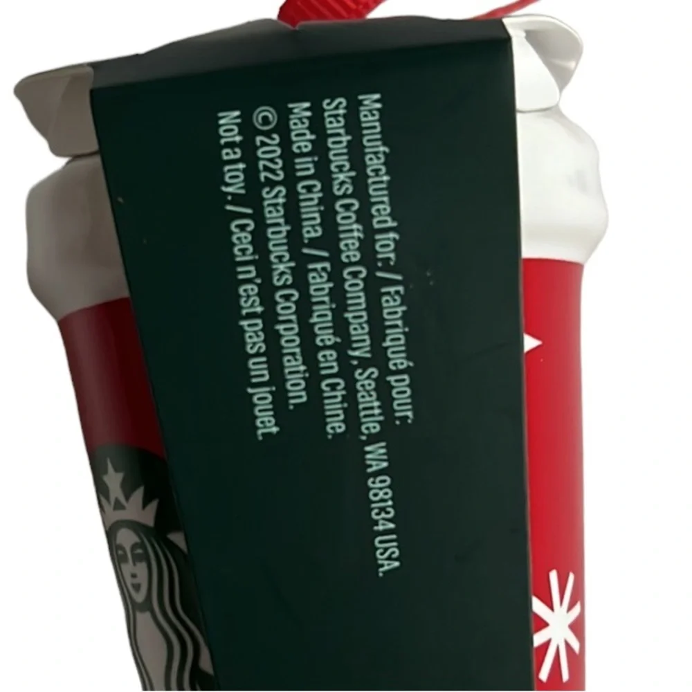 Starbucks Holiday 2022 Ceramic Ornament red‎ cup, NWT